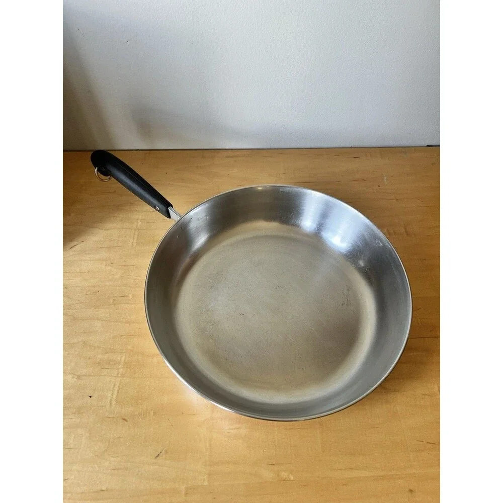 Vintage Revere Ware Copper Bottom Steel 12